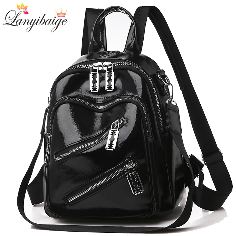 Leather Work Backpack - Fashion Women Backpack Designer Pu Leather