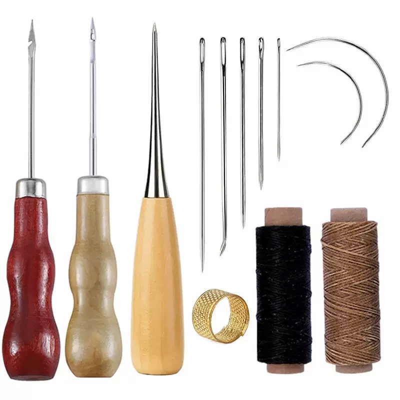 Leatherwork Tool Kit - 13 Pcs Leather Sewing Set Handbag