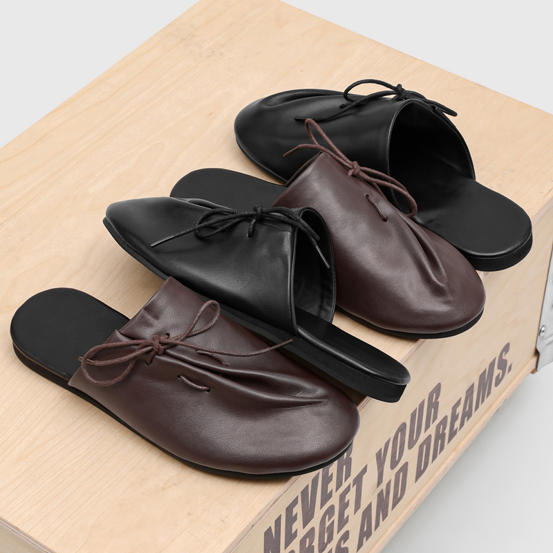 Leather Work Flats - New Fashionable Comfortable Lazy Men Half