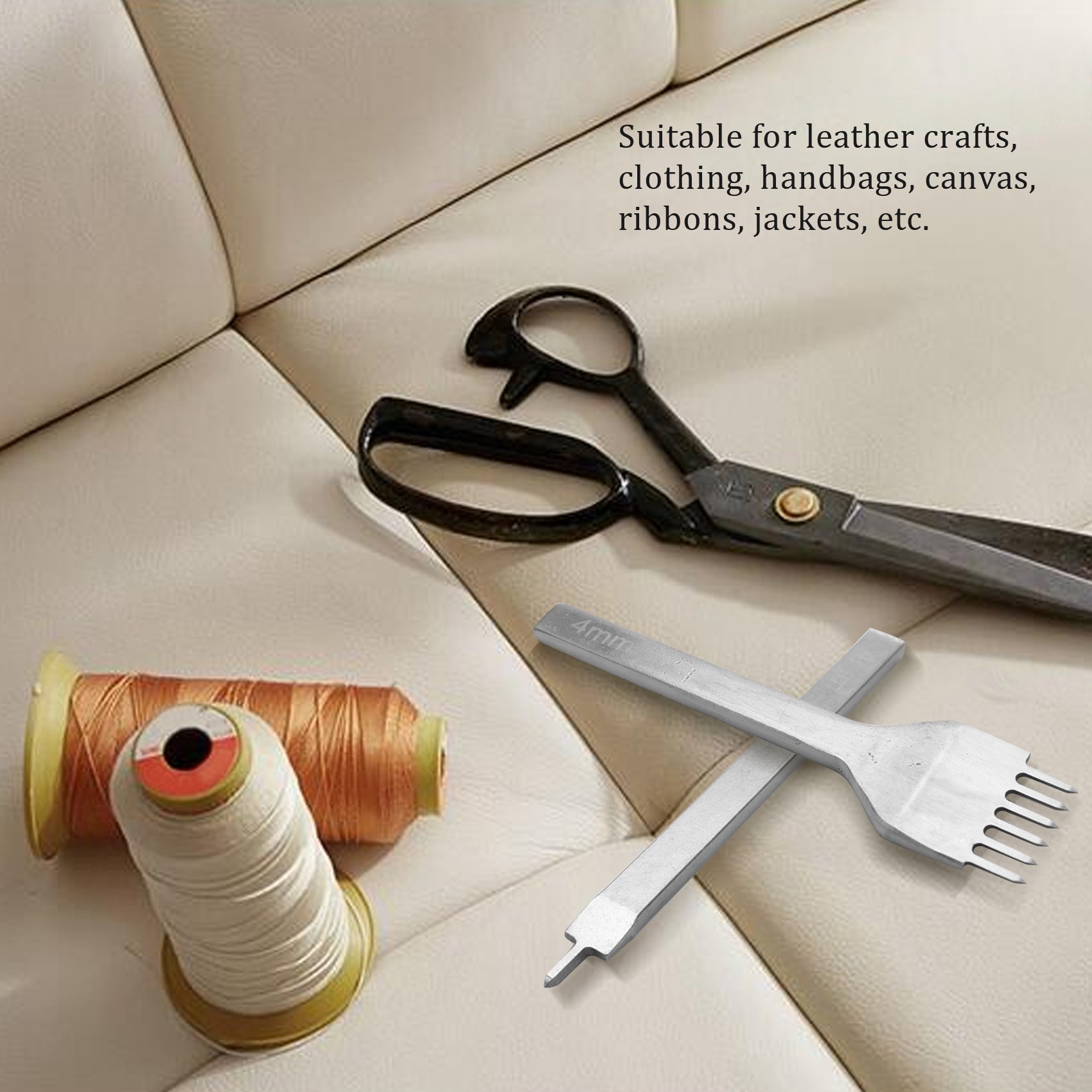 Groover Stitching Tool - BAAR-Leather Stitching Chisel Set, Lacing Stitching