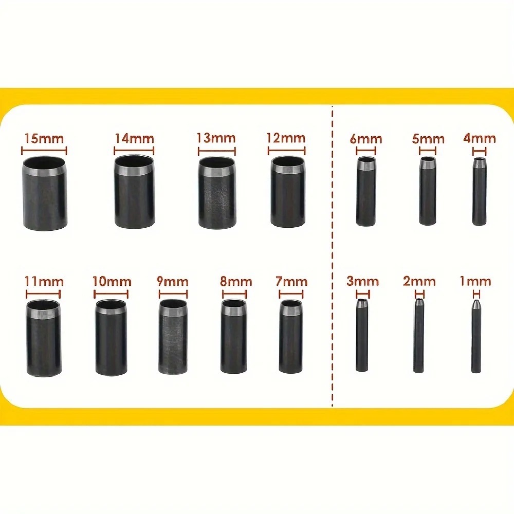 15 Sizes Round Hole Punch(1-15 - Leatherwork Hole Punch ulasan dan harga
