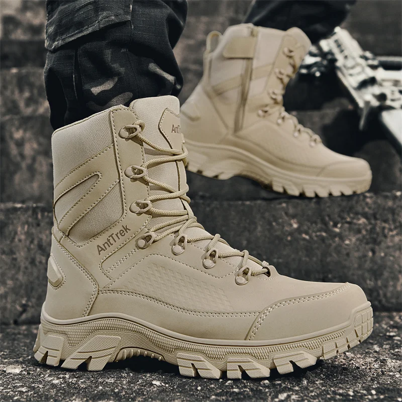 2025 New Tactical Boots Men Bo - Leather Work Flats ulasan dan harga