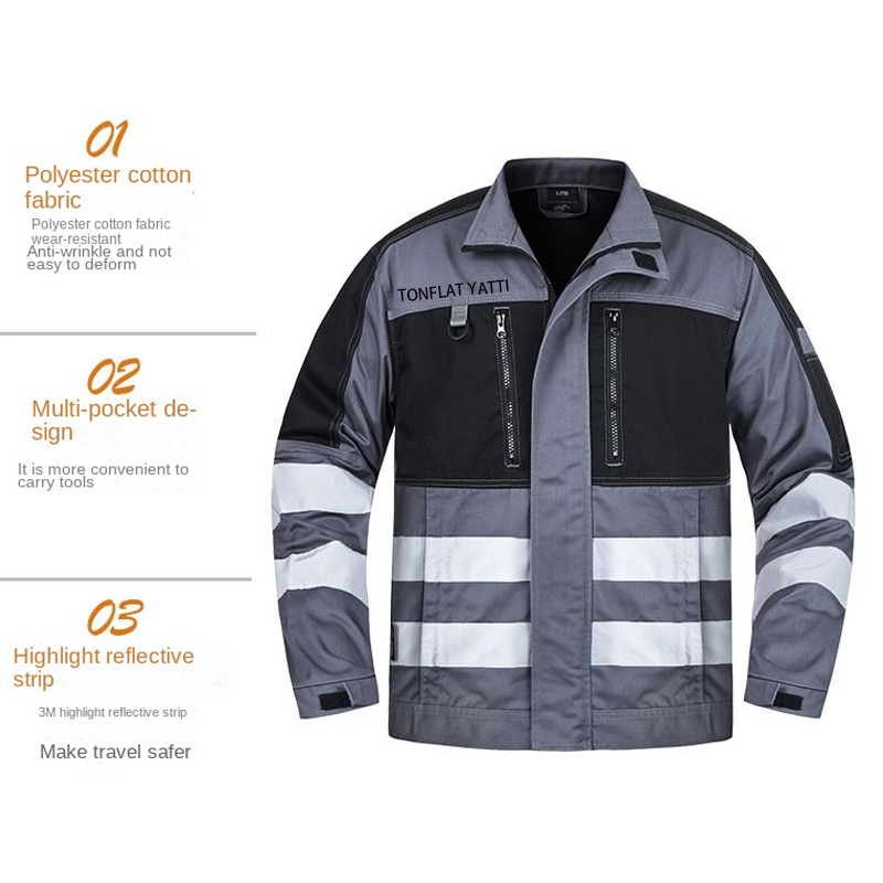 Multi Pocket Reflective Safety - Leather Work Overalls ulasan dan harga
