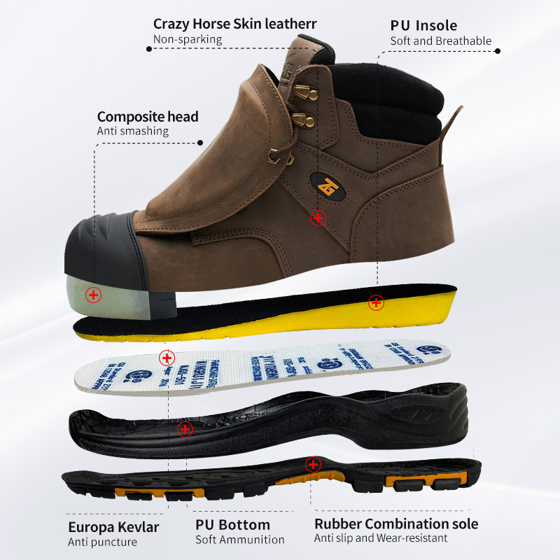 Genuine Leather Work Safety Bo - Leather Work Flats ulasan dan harga