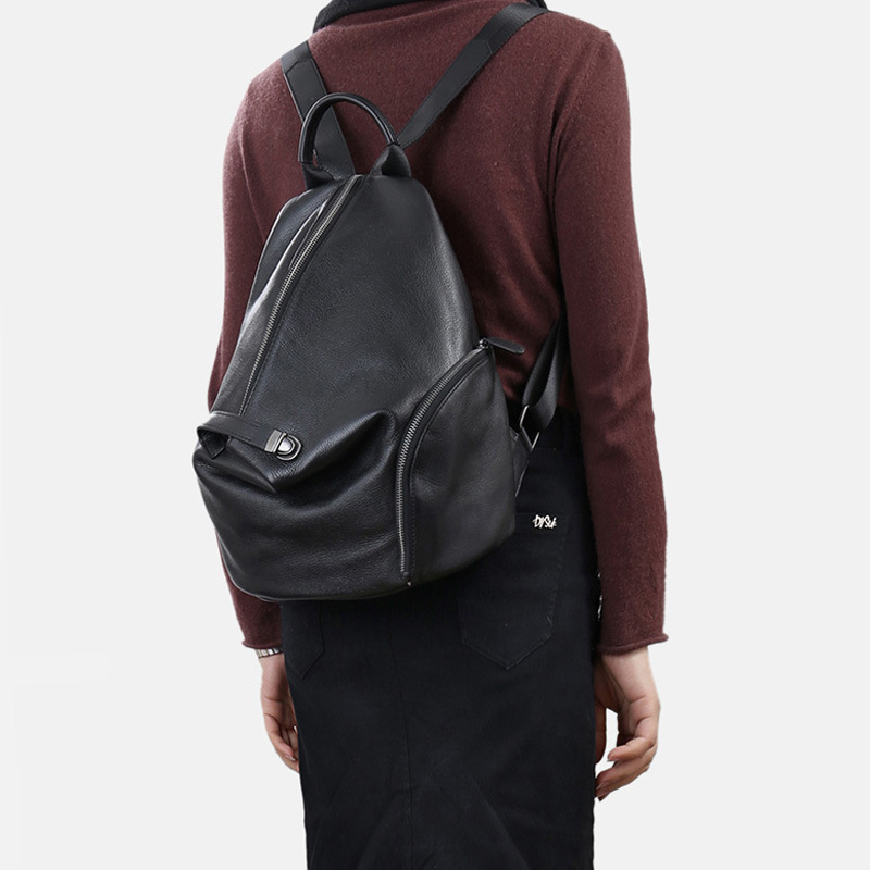 Zency Women's Genuine Leather  - Leather Work Backpack ulasan dan harga