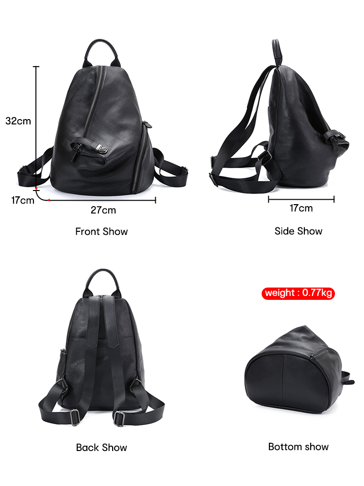 Zency Women's Genuine Leather  - Leather Work Backpack ulasan dan harga