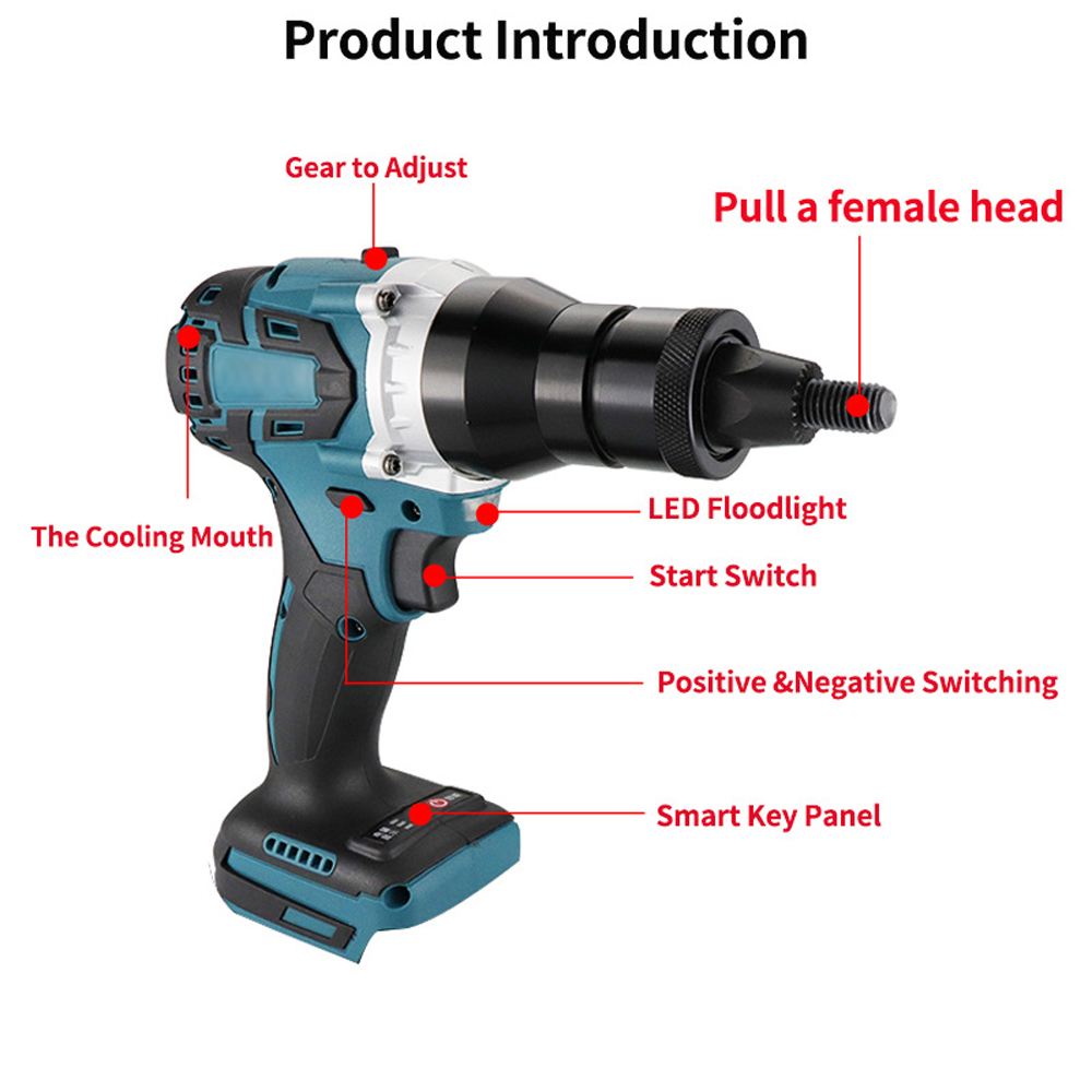 Electric Riveting Gun Brushles - Rivet Setter Tool ulasan dan harga