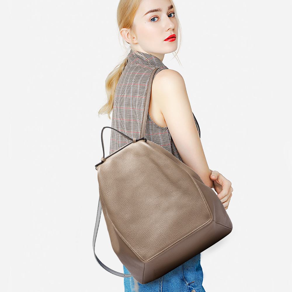Zency Women 100% Genuine Leath - Leather Work Backpack ulasan dan harga