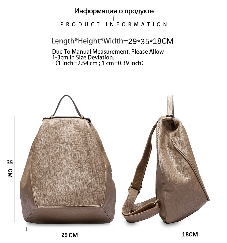 Zency Women 100% Genuine Leath - Leather Work Backpack ulasan dan harga