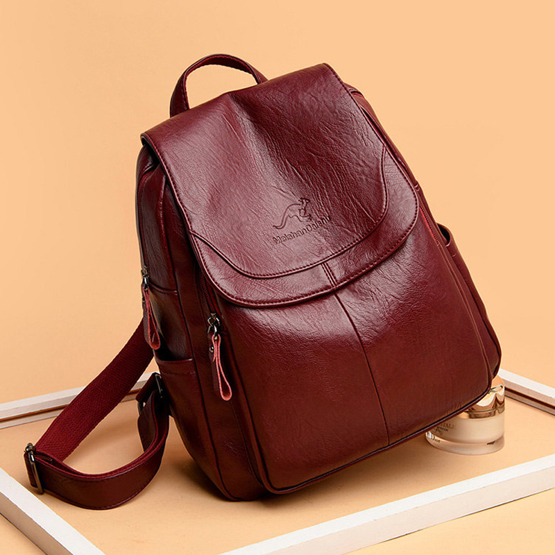 Vintage Soft Leather Backpack  - Leather Work Backpack ulasan dan harga
