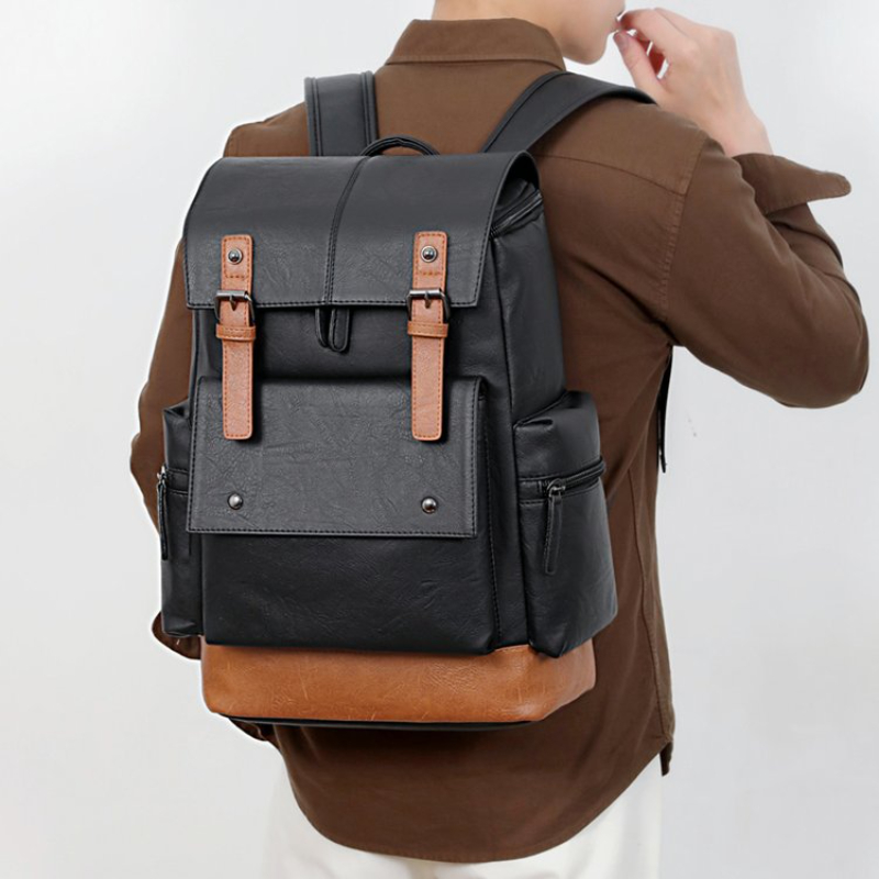 New Vintage Men's Leather Back - Leather Work Backpack ulasan dan harga