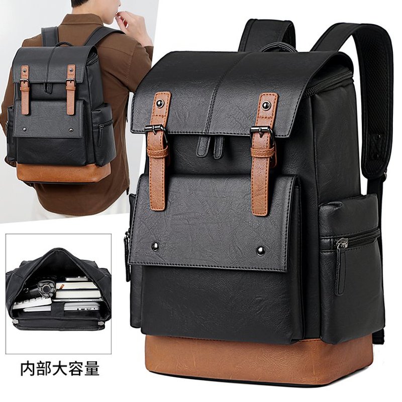 New Vintage Men's Leather Back - Leather Work Backpack ulasan dan harga