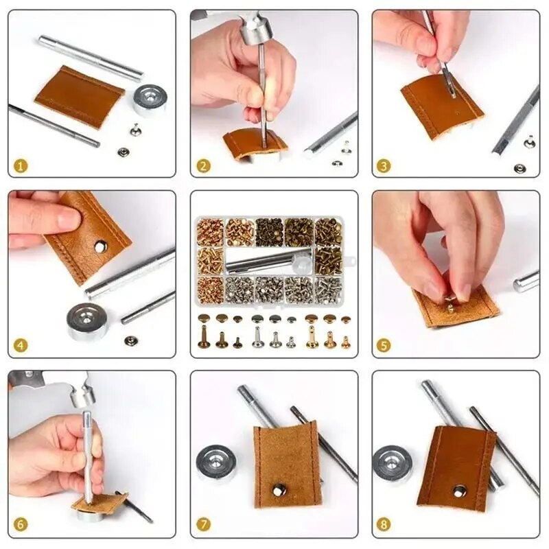 Metal Double Cap Rivets Studs  - Rivet Setter Tool ulasan dan harga