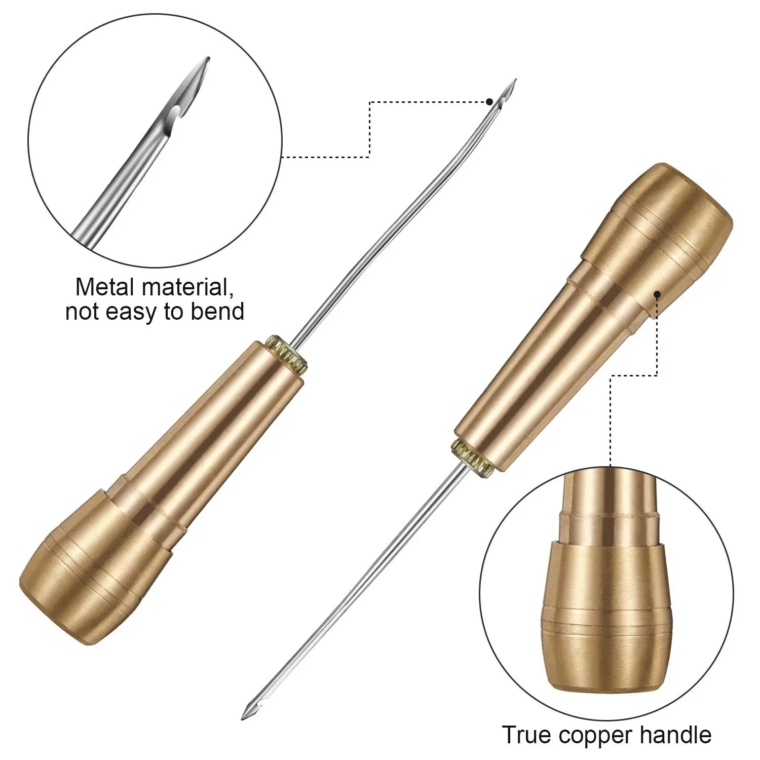 Leather Stitching Kit w/Copper - Leatherwork Repairs ulasan dan harga