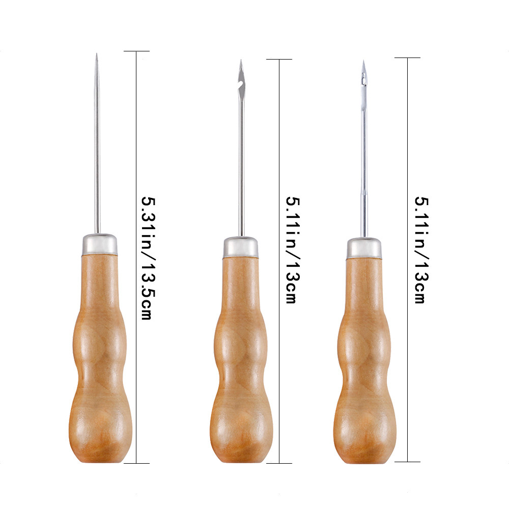 Leather Awl Wood Handle Awls S - Leatherwork Repairs ulasan dan harga