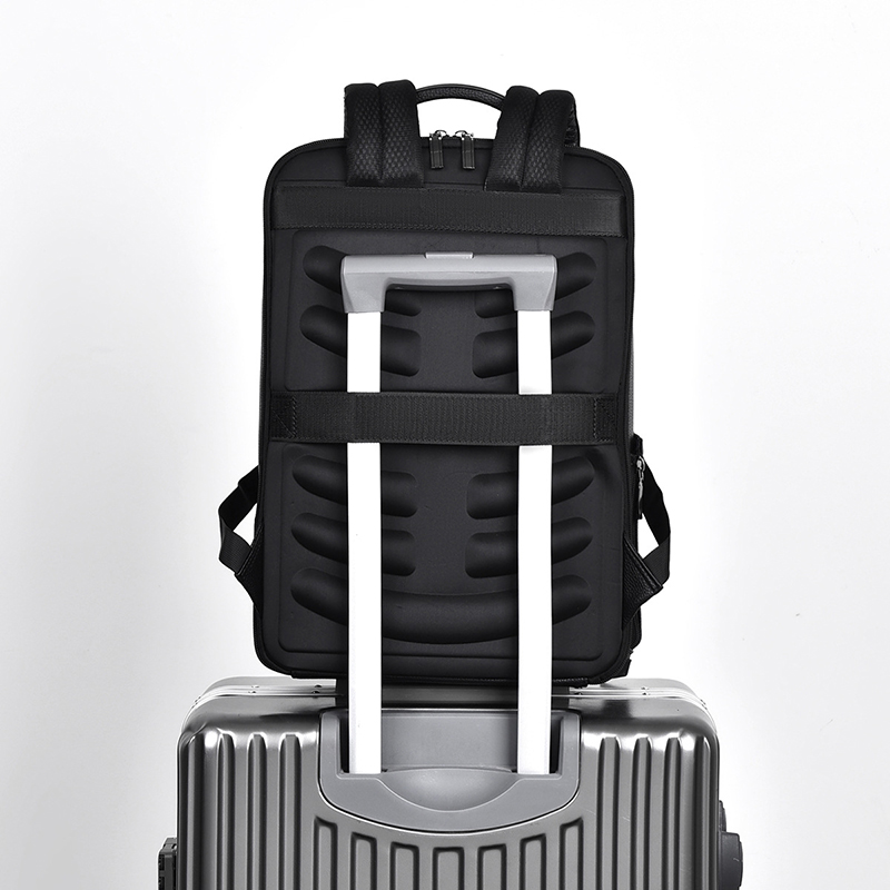 PU Leather Men's Backpack USB  - Leather Work Backpack ulasan dan harga
