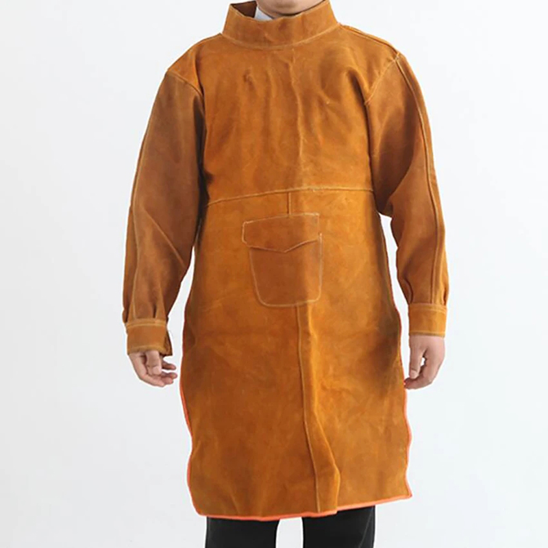 Cowhide Leather Welding Clothe - Leather Work Overalls ulasan dan harga