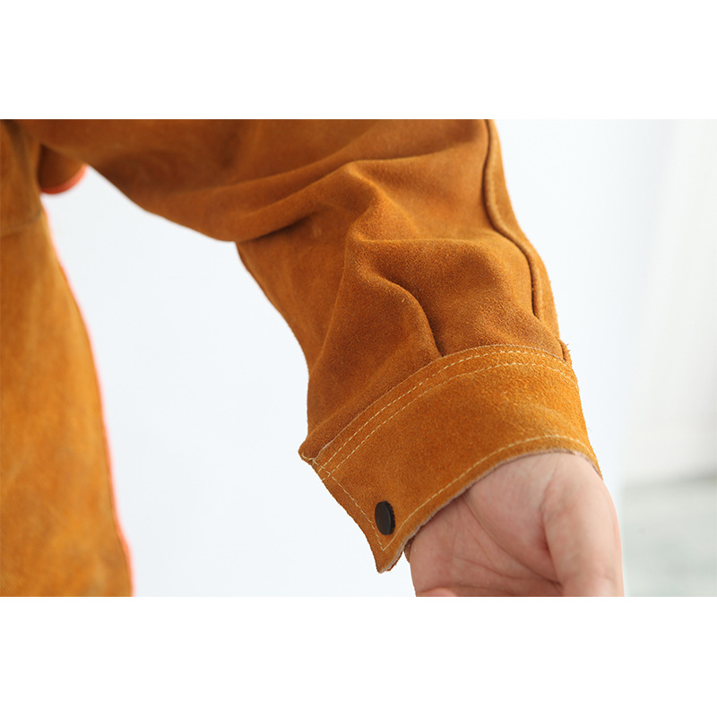 Cowhide Leather Welding Clothe - Leather Work Overalls ulasan dan harga