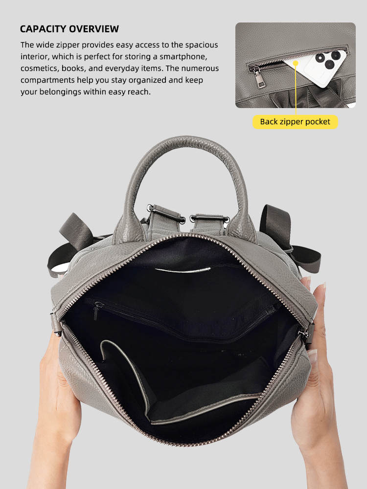 Zency Premium Genuine Leather  - Leather Work Backpack ulasan dan harga