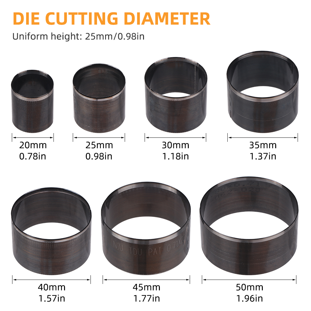 QJH 7Pcs Sharp Leather Cutting - Leatherwork Hole Punch ulasan dan harga
