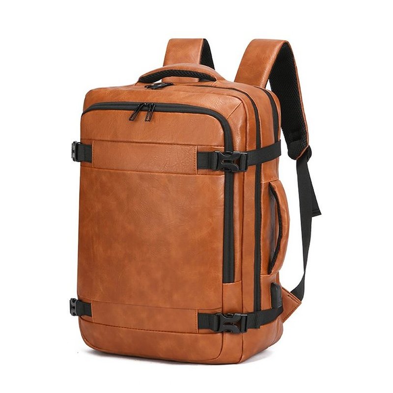 2027 NEW  Men Backpack PU Leat - Leather Work Backpack ulasan dan harga