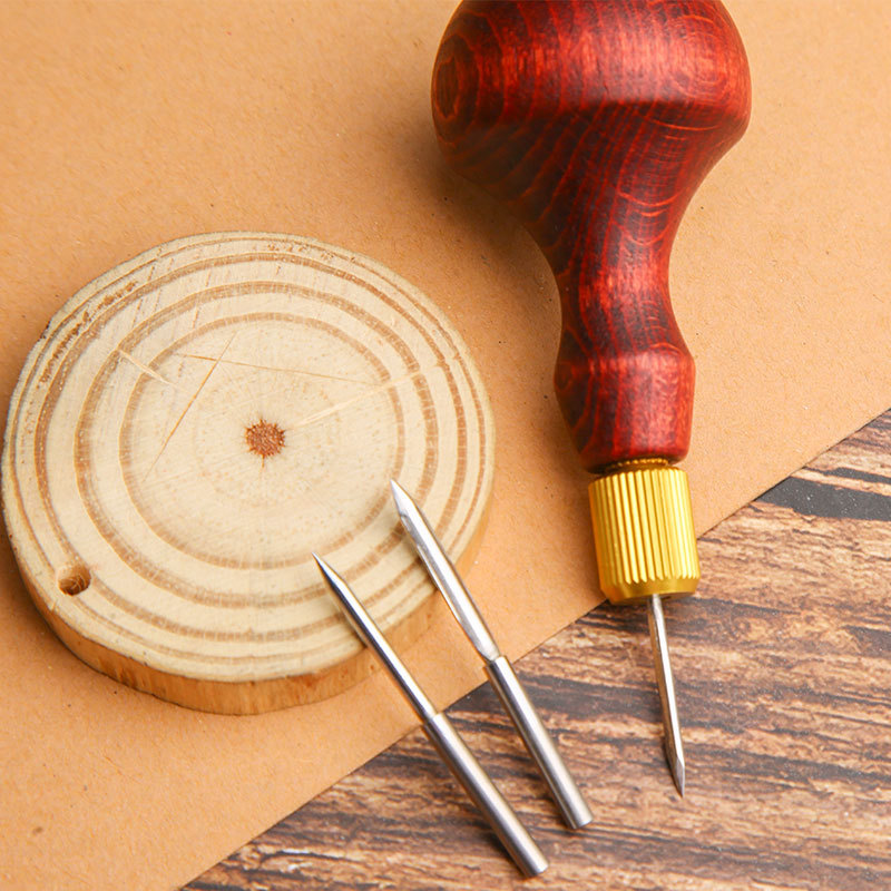 1Set DIY Leather Punch Awl Woo - Leatherwork Hole Punch ulasan dan harga