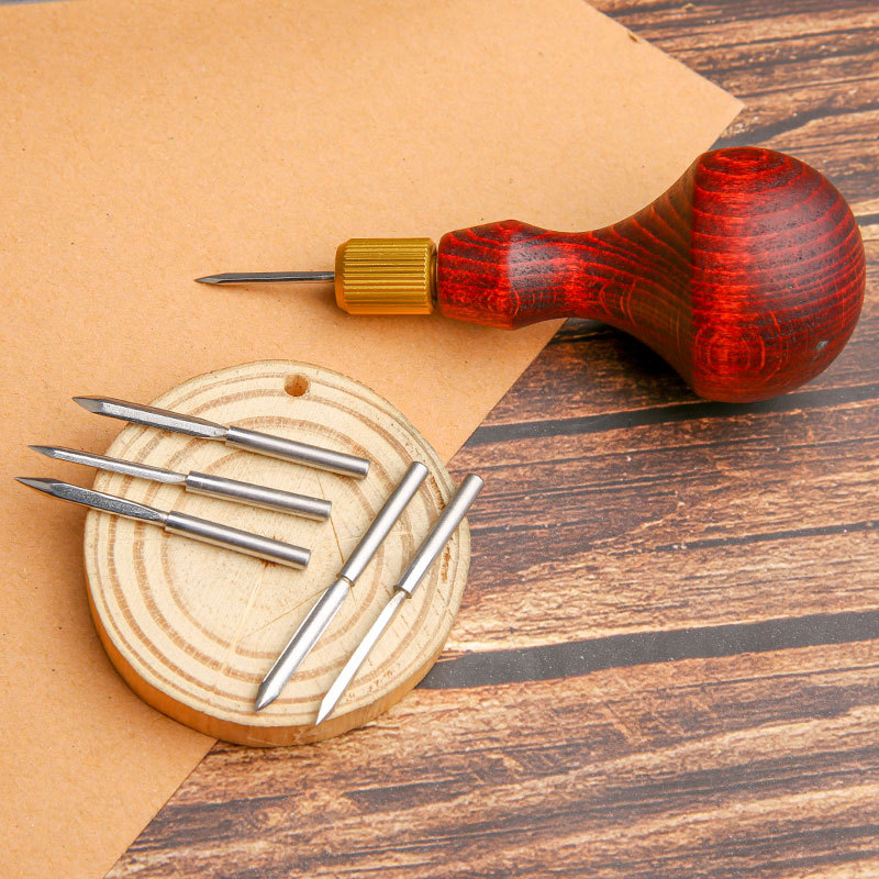 1Set DIY Leather Punch Awl Woo - Leatherwork Hole Punch ulasan dan harga