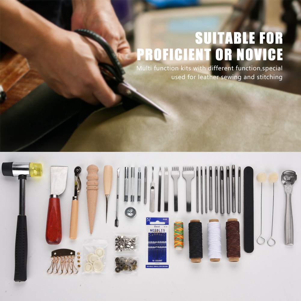 42PCS Leather Craft Tools Set  - Groover Stitching Tool ulasan dan harga