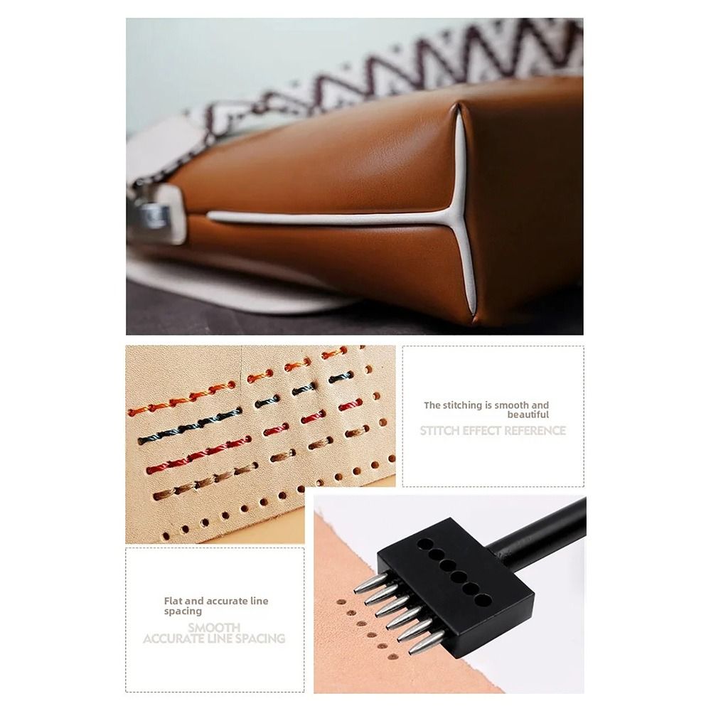 1Pcs 2/4/6Teeth Leather Punchi - Leatherwork Hole Punch ulasan dan harga