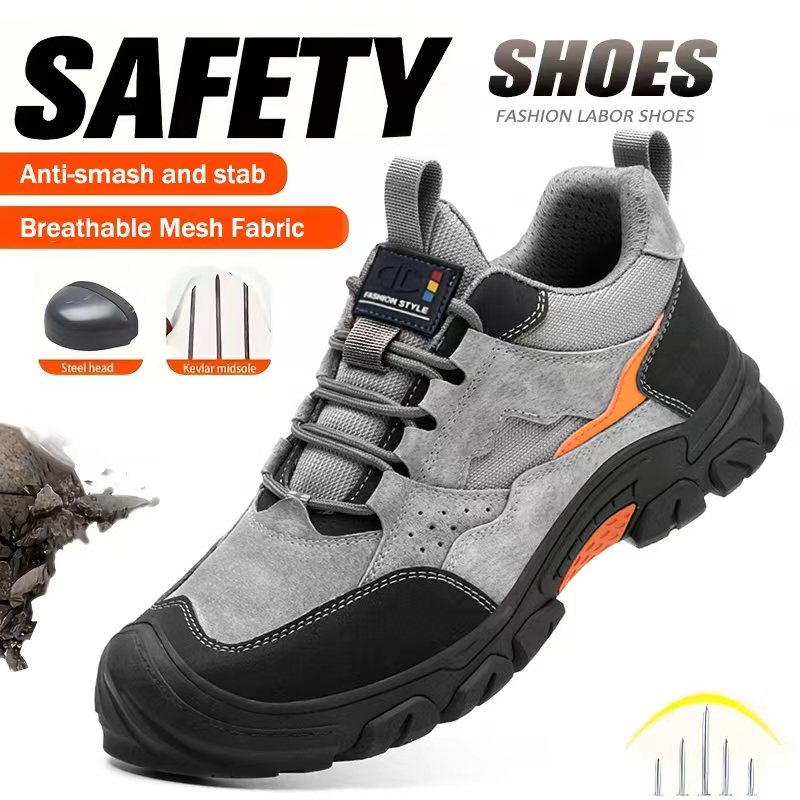 Anti-smash Puncture Proof Func - Leather Work Flats ulasan dan harga