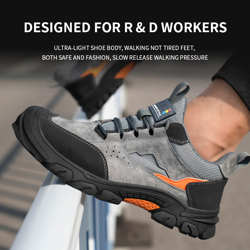 Anti-smash Puncture Proof Func - Leather Work Flats ulasan dan harga
