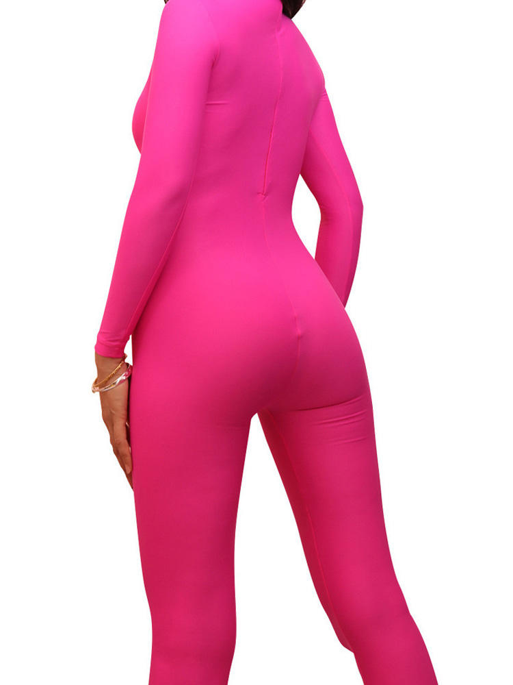 Sexy Women Slim Shiny Full Bod - Leather Work Overalls ulasan dan harga
