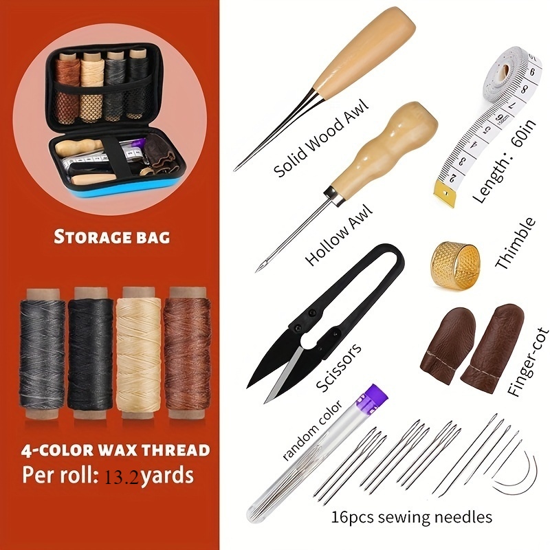 Leather Sewing Kit, Leather Re - Leatherwork Tool Kit ulasan dan harga