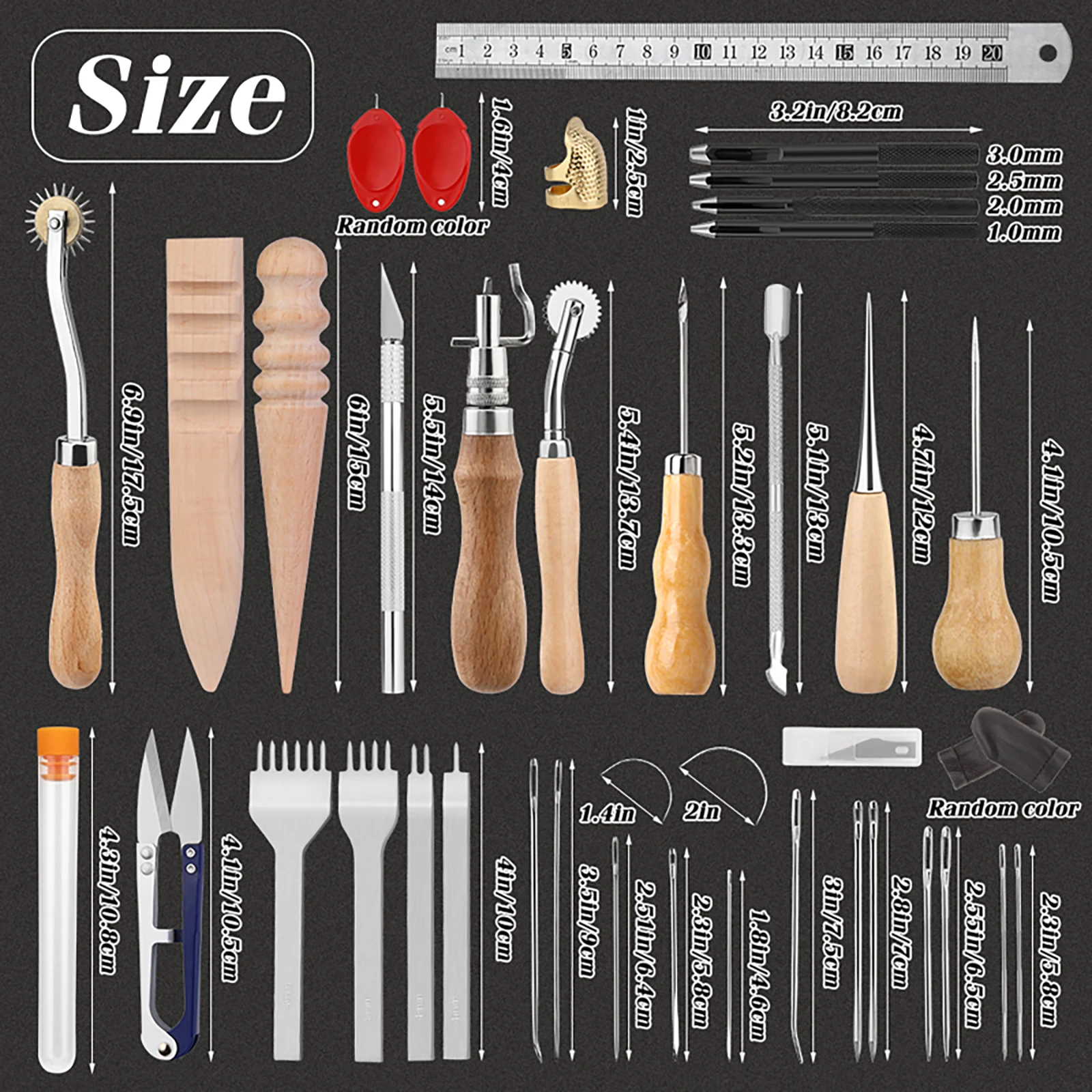 Orange Leather Sewing Kit Upho - Leatherwork Tool Kit ulasan dan harga