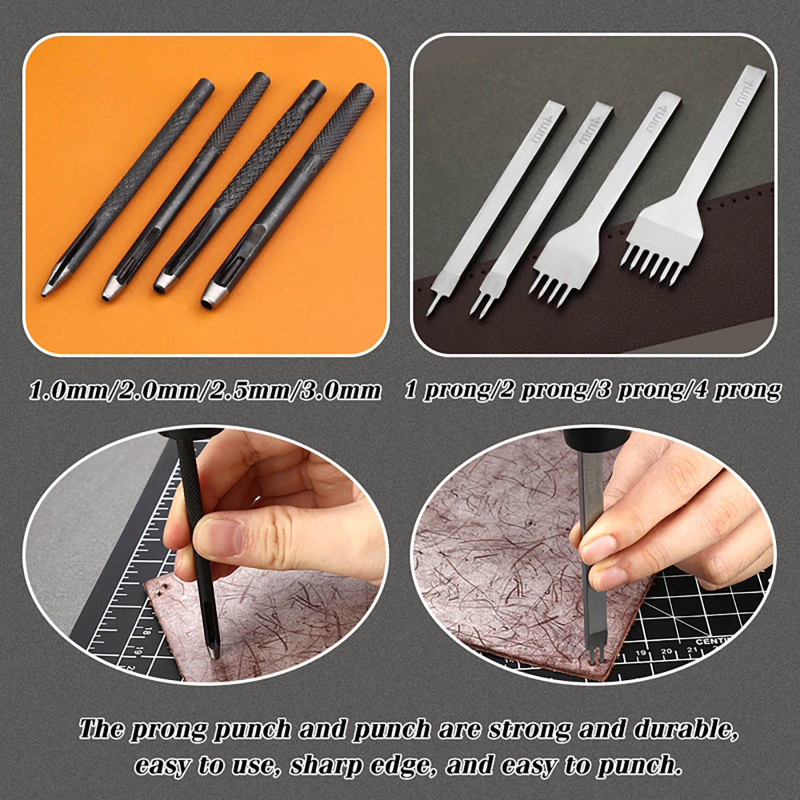 Orange Leather Sewing Kit Upho - Leatherwork Tool Kit ulasan dan harga