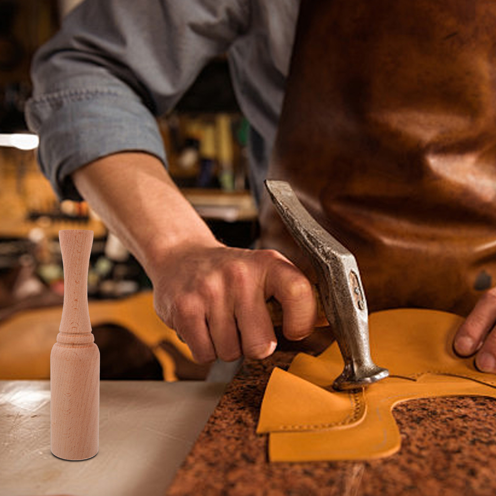 Leathercraft Wooden Hammer Bee - Leatherwork Mallet ulasan dan harga