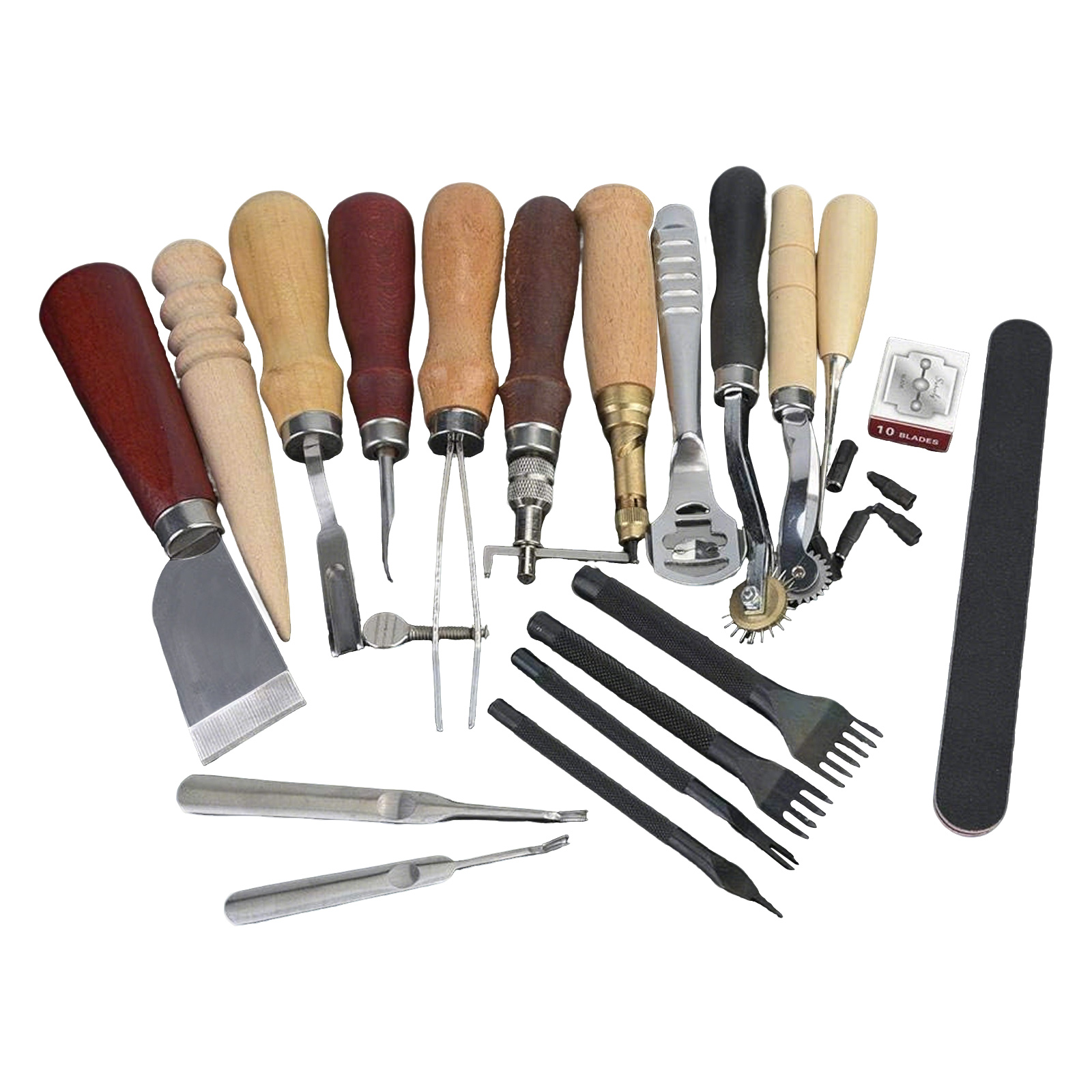 Leather Tools, 19 Pcs Leather  - Leatherwork Hole Punch ulasan dan harga