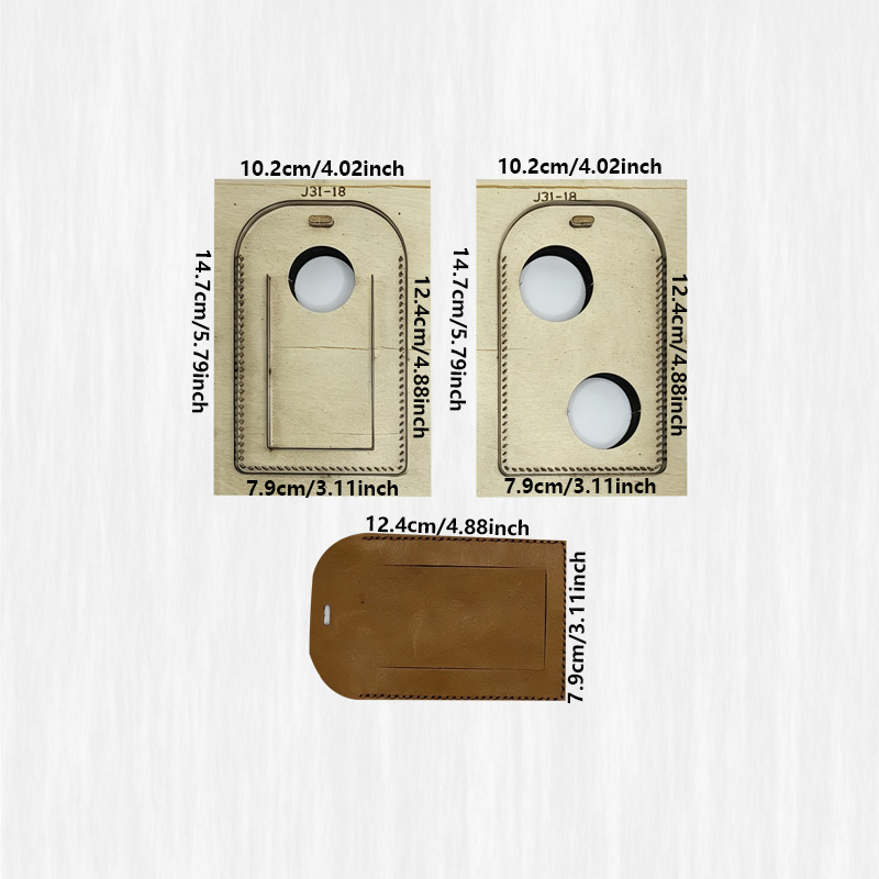Leather Luggage Tag Set of 2 w - Leatherwork Knives ulasan dan harga