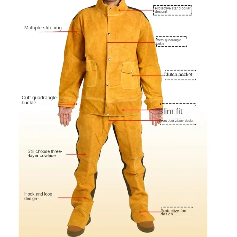 Workplace Safety Clothing Cowh - Leather Work Overalls ulasan dan harga