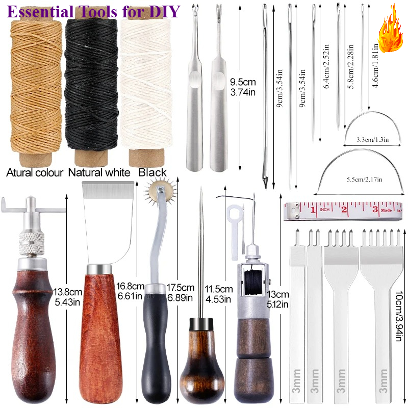 KRABALL Leather Craft Tool Kit - Leatherwork Repairs ulasan dan harga