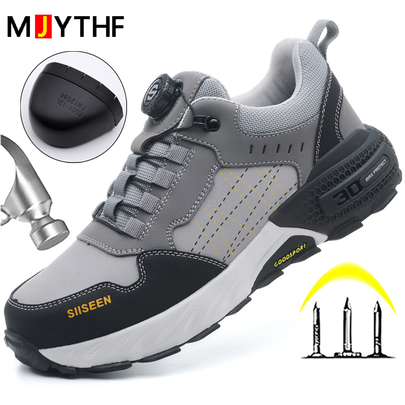 Black Leather Safety Shoes Sec - Leather Work Flats ulasan dan harga