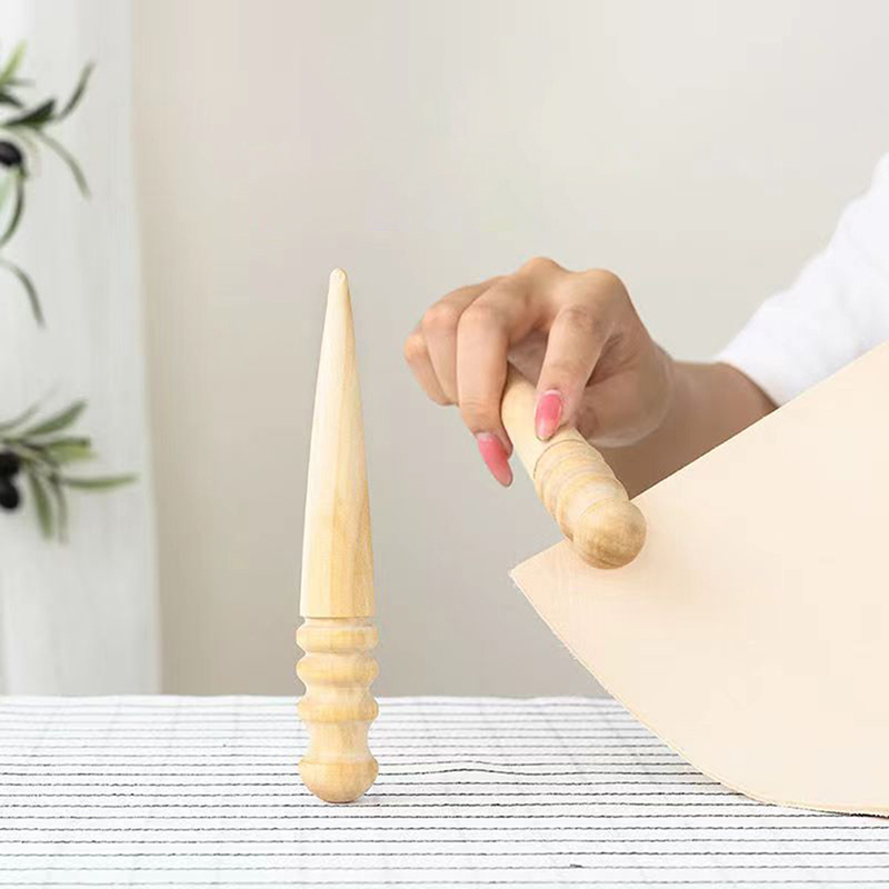 1PC Wood Leather Solid Wood Ro - Leatherwork Tool Kit ulasan dan harga