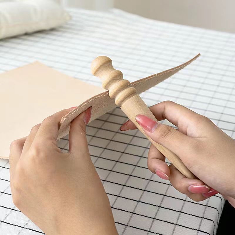 1PC Wood Leather Solid Wood Ro - Leatherwork Tool Kit ulasan dan harga