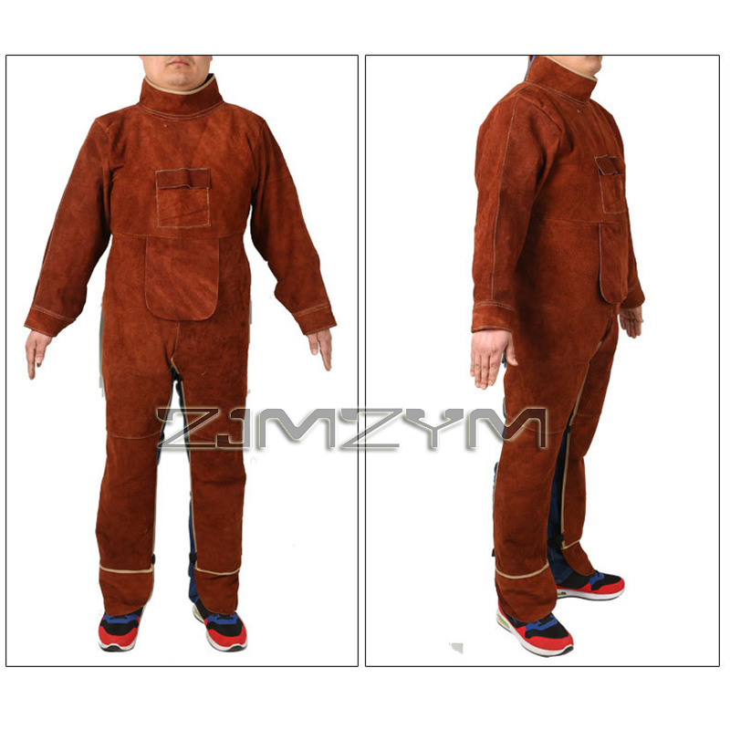 Cowhide Leather Welding Suit W - Leather Work Overalls ulasan dan harga