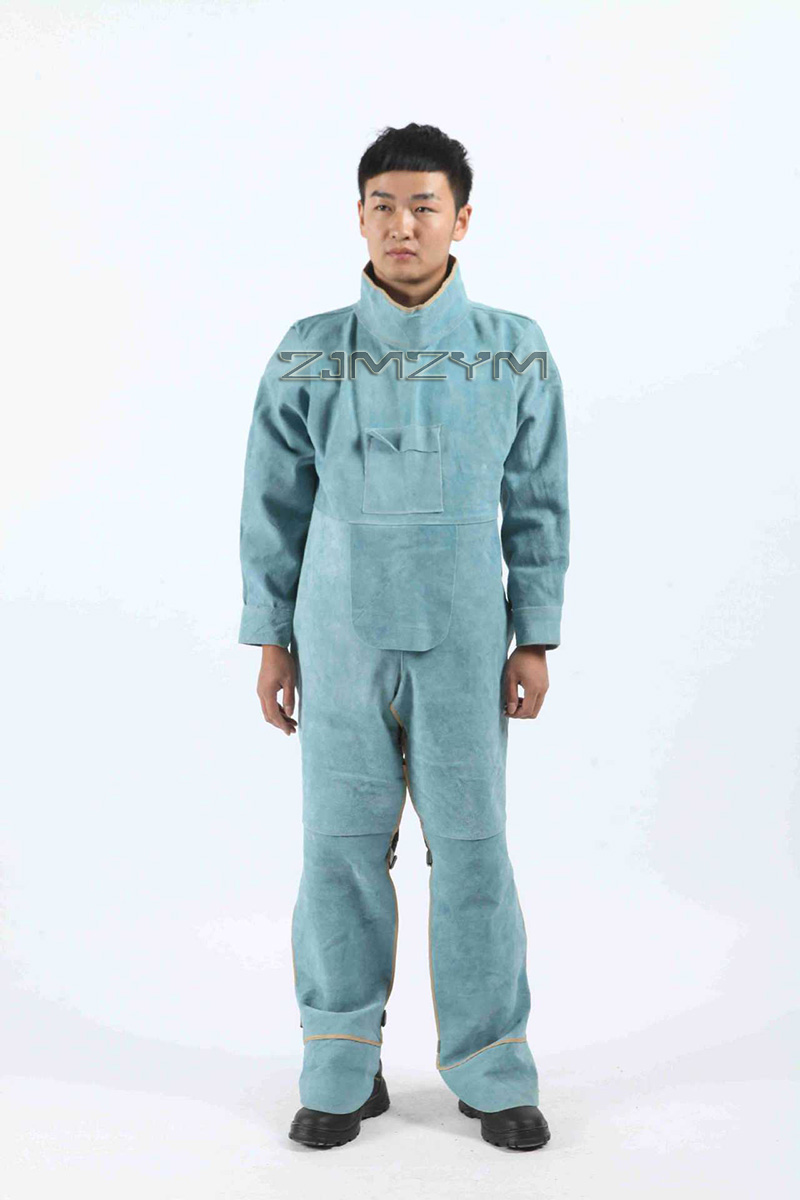 Cowhide Leather Welding Suit W - Leather Work Overalls ulasan dan harga