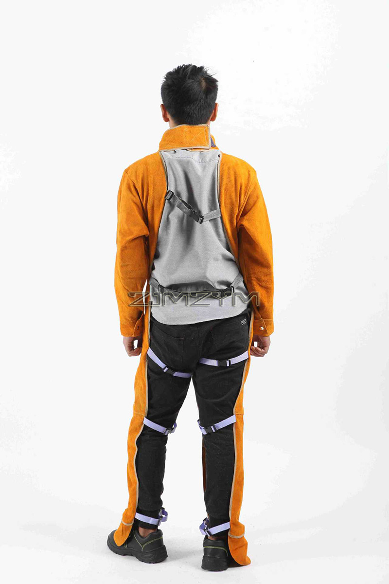 Cowhide Leather Welding Suit W - Leather Work Overalls ulasan dan harga