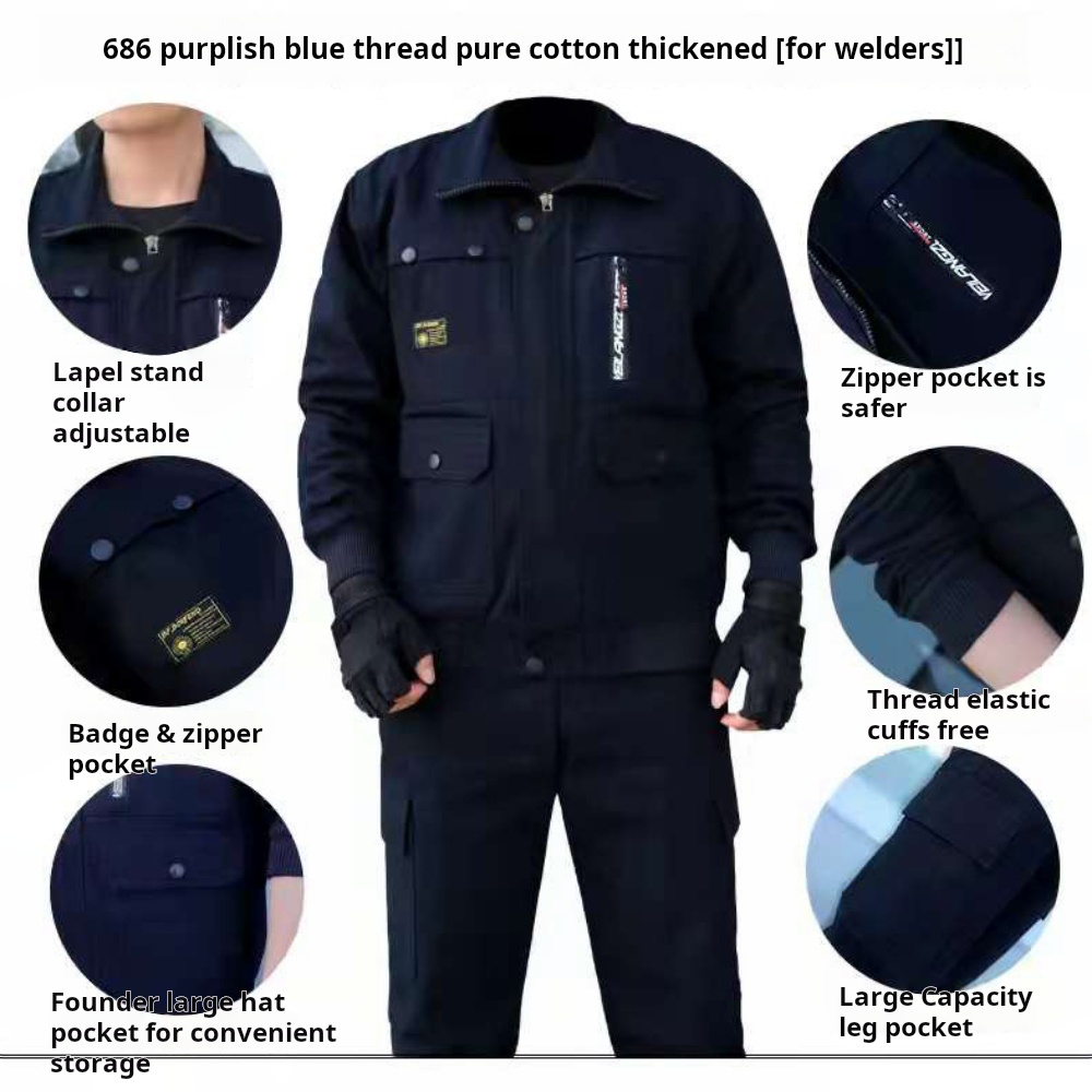 Men's Work Protective Clothing - Leather Work Overalls ulasan dan harga