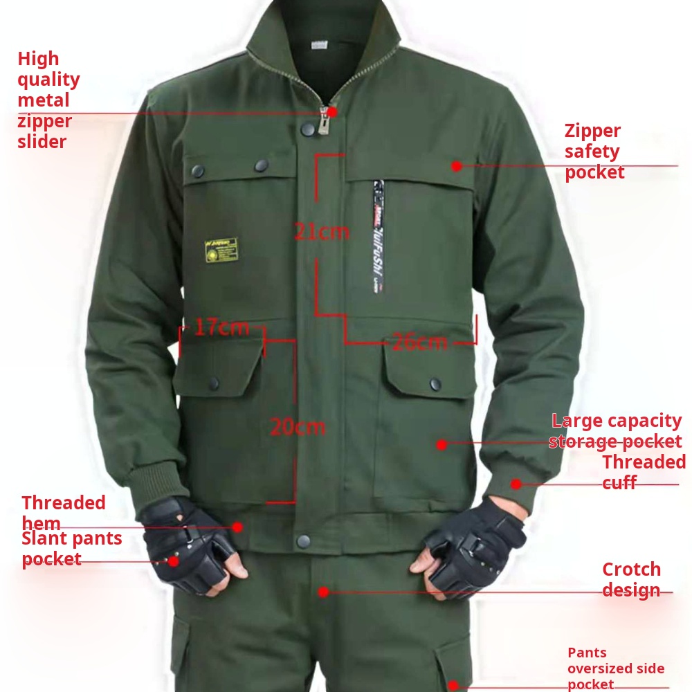 Men's Work Protective Clothing - Leather Work Overalls ulasan dan harga