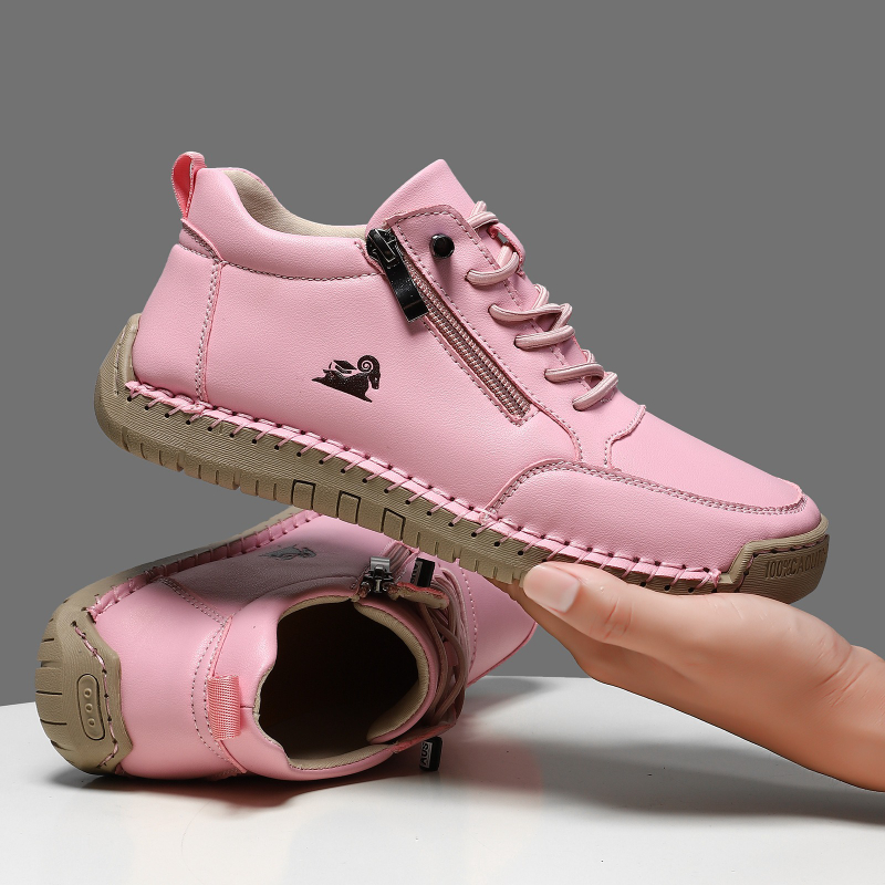 Women's Sneakers Handmade Leat - Leather Work Flats ulasan dan harga