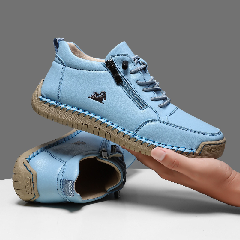 Women's Sneakers Handmade Leat - Leather Work Flats ulasan dan harga